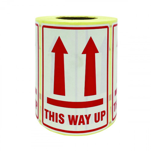 This Way Up Parcel Labels 500 Per Roll MA07625