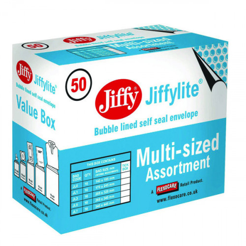 Jiffy Padded Bag Assorted Sizes Gold (Pack of 50) JPB-SEL