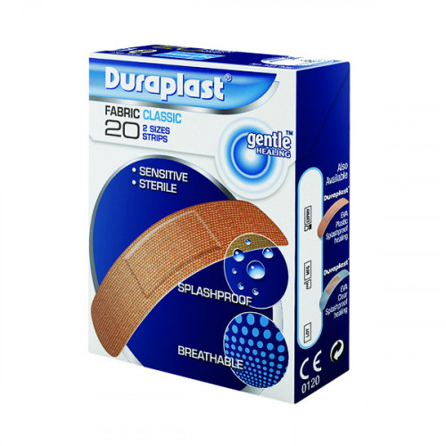 Duraplast 20 Assorted Fabric Plasters (Pack of 12) PDF20M