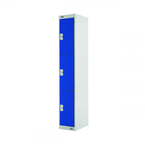 THREE COMPARTMENT LOCKER 300 BLUE