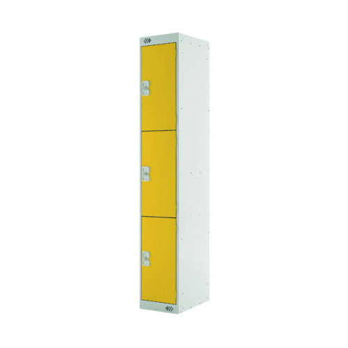 THREE COMPARTMENT LOCKER 300 YELLOW