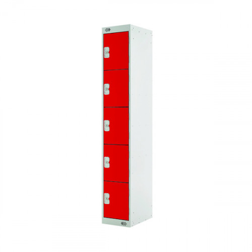FIVE COMPARTMENT LOCKER 300 RED
