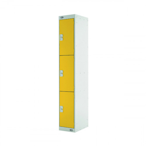 THREE COMPARTMENT LOCKER 450 YELLOW