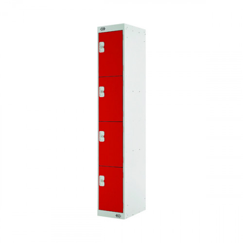 FOUR COMPARTMENT LOCKER 450 RED