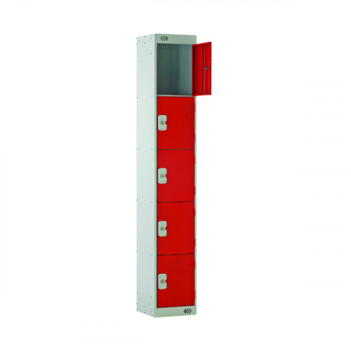 FIVE COMPARTMENT LOCKER 450 RED