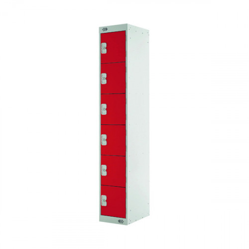SIX COMPARTMENT LOCKER 450 RED