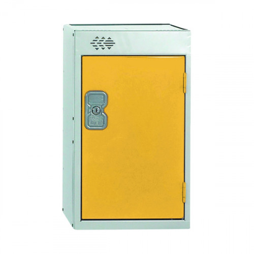 One Compartment Quarto Locker 300x300x511mm Yellow Door MC00078