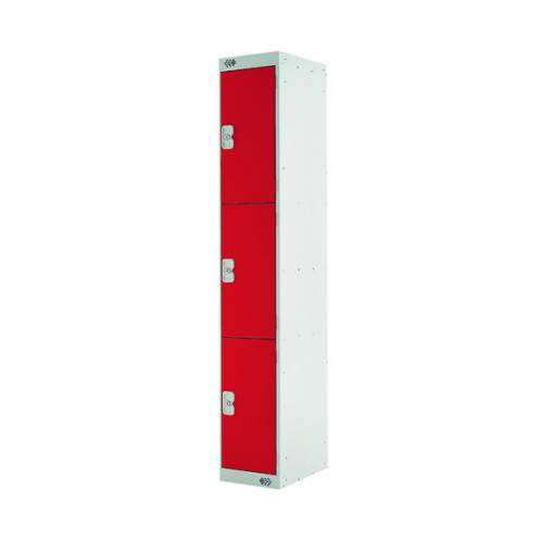THREE COMP EXPRESS STD LOCKER RED