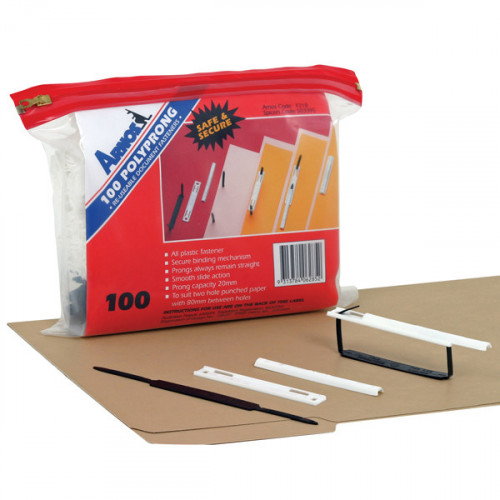 Arnos Polyprong Fasteners 30mm Capacity (Pack of 100) F218