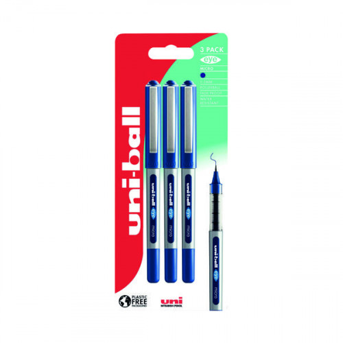 Uni-Ball Eye Micro UB-150 Rollerball Blister Pack Fine Blue 238212180