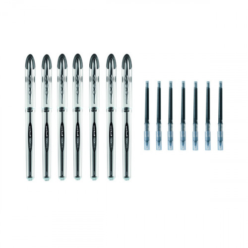 Uni-Ball Vision Elite UB200 7 Pen/7Refill Black (Pack of 14) 238212464