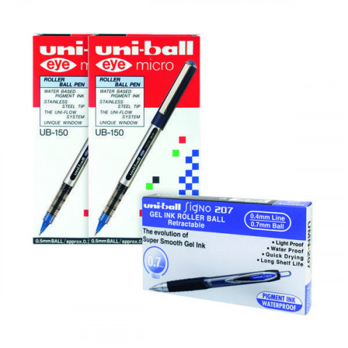 Uni-Ball UB150 Eye Micro Rollerball Blue Buy 2 Get FOC Signo 207 Blue