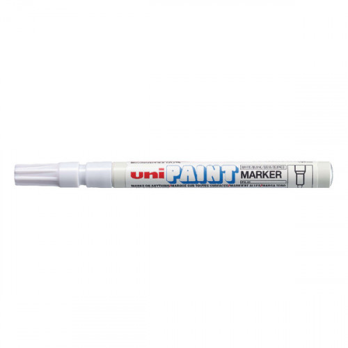 Uni-Ball Uni Paint PX-21 Marker Fine White (Pack of 12) 124503000