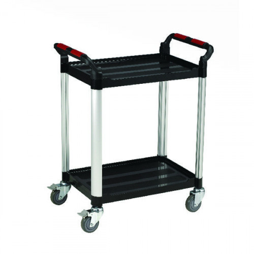 BARTON 2 SHELF STD PLASTIC TROLLEY