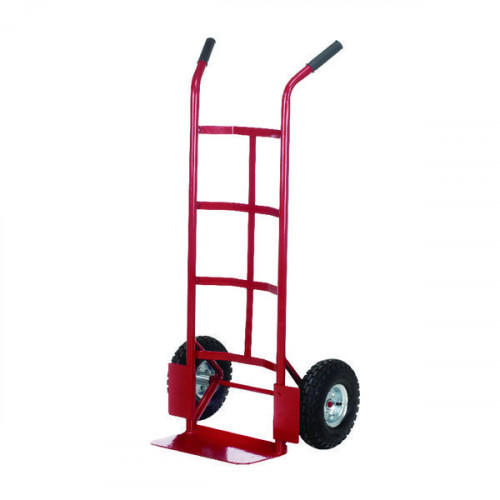 BARTON PNEUMATIC TYRE SACK TRUCK RED