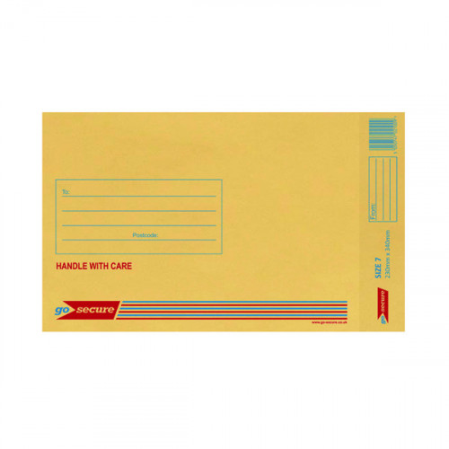 GoSecure Bubble Envelope Size 7 240x320mm Gold (Pack of 50) ML10054