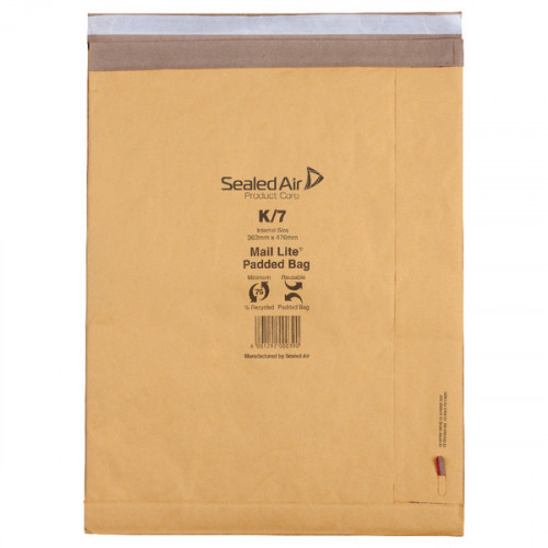 SEALED AIR POST BAG K7 GOLD PK50