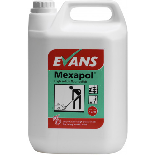 Evans Mexapol, High solids floor polish per 5 Ltr (A074EEV2) - Available to order