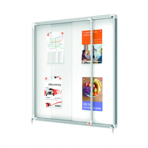 Nobo Premium Plus Magnetic Lockable Notice Board 12xA4 1902570