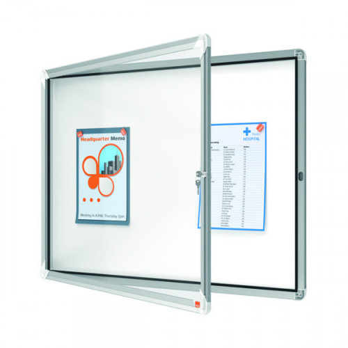 Nobo Premium Plus Magnetic Lockable Notice Board 8xA4 1902559