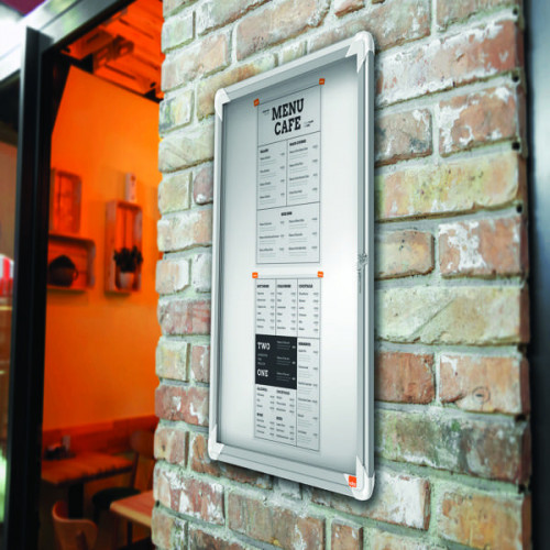 Nobo Premium Plus Magnetic Lockable Notice Board 4xA4 1902557