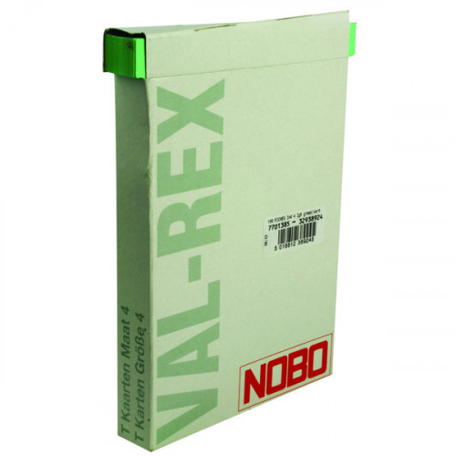 Nobo T-Card Size 4 112 x 180mm Light Green (Pack of 100) 32938924