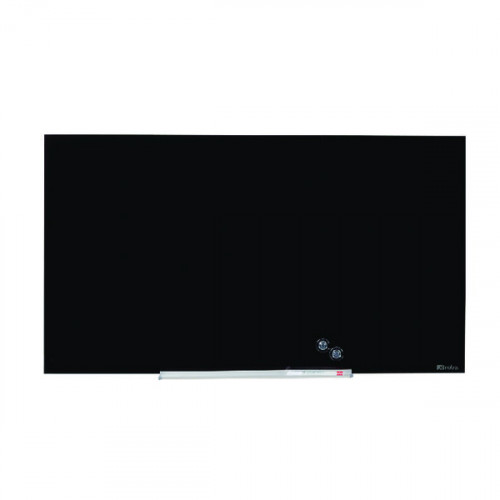 Nobo Impression Pro Glass Magnetic Whiteboard 1260x710mm Black 1905181
