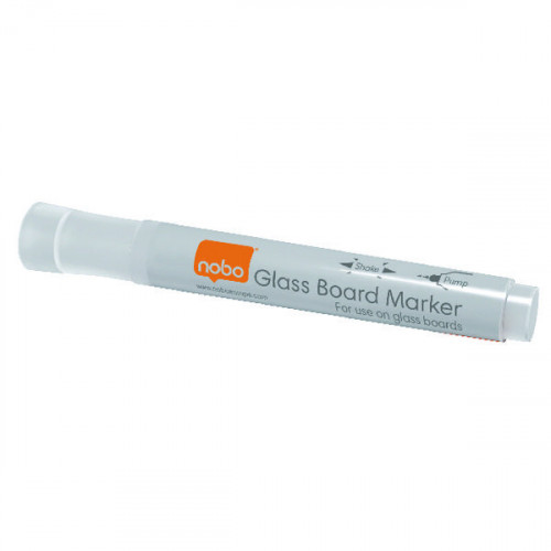 NOBO GLASS WHITEBD MARKER WHT PK4