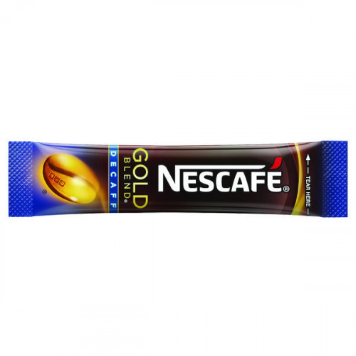 Nescafe Gold Blend Decaffeinated One Cup Sticks Coffee Sachets (Pack of 200) 12130482