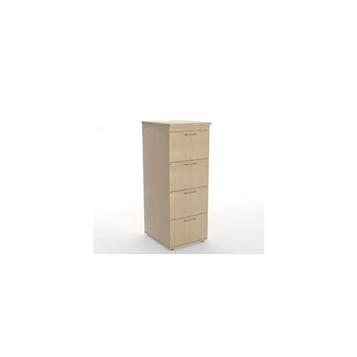 Filing cabinet (4 foil wrapped, full extension file drawers, suitable for A4 or foolscap files, central locki