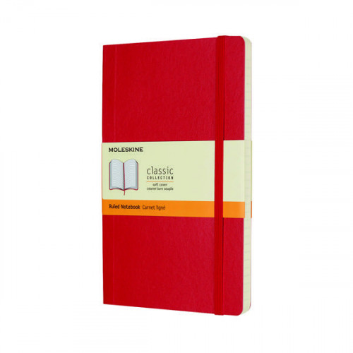 Moleskine Classic Soft Cover Ruled 130x210mm Large Red QP616F2