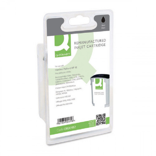 Q-Connect HP 10 Remanufactured Black Inkjet Cartridge C4844A