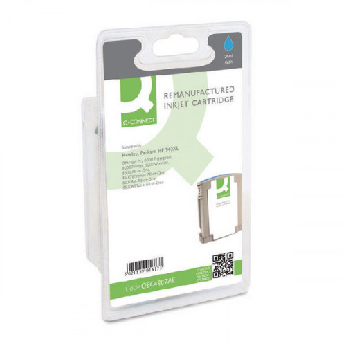 Q-Connect HP 940XL Remanufactured Cyan Inkjet Cartridge High Yield C4907AE