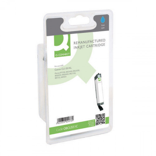 Q-CONNECT CANON CLI-551XL INK HY CYN