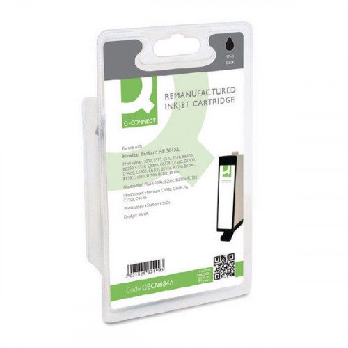 Q-Connect HP 364XL Remanufactured Black Inkjet Cartridge High Yield CN684EE