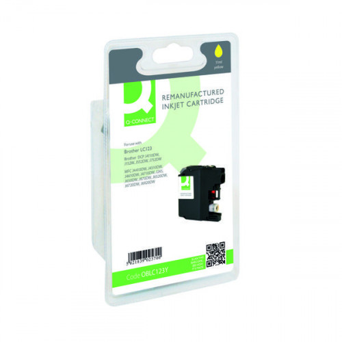 Q-C BROTHER LC123Y REMF INK CART YLW