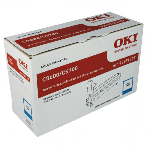 Oki C5600 Cyan Image Drum (20,000 Page Capacity) 43381707
