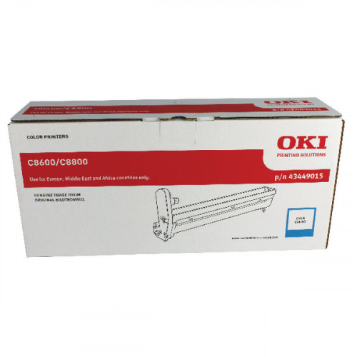 Oki C8600/C8800 Cyan Image Drum 43449015