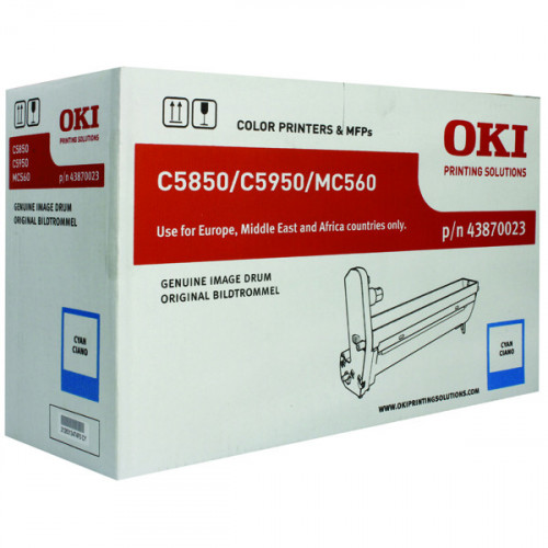Oki C5850 Cyan Image Drum (20,000 Page Capacity) 43870023