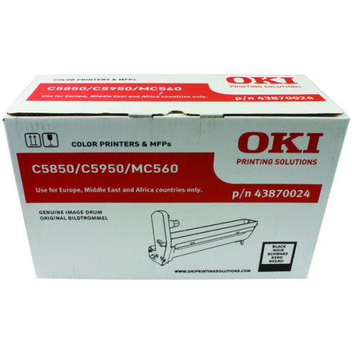 Oki C5850 Black Image Drum (20,000 Page Capacity) 43870024