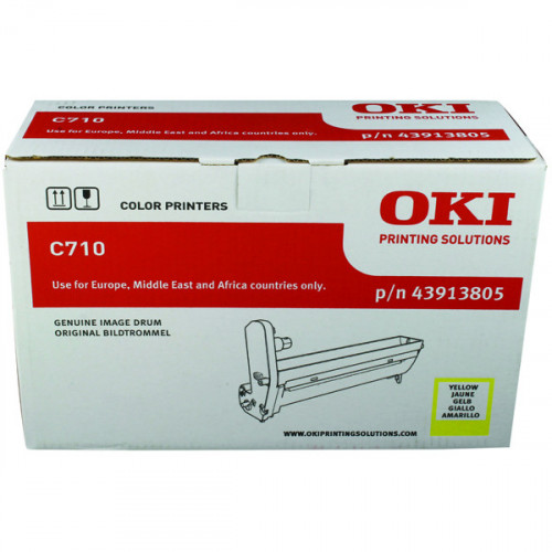 Oki C710 Yellow Image Drum (15,000 Page Capacity) 43913805