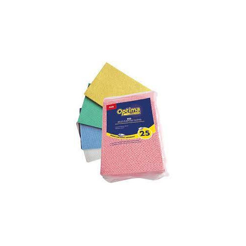 Optima Medium Weight Cloths - Yellow per 10 per pk