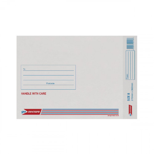GoSecure Bubble Lined Envelope Size 8 270x360mm White (Pack of 20) PB02134