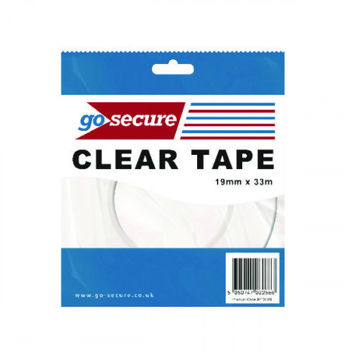 GOSECURE SM TAPE 19MMX33M CLEAR PK12