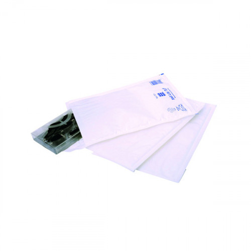 Ampac Envelopes 170x245mm Extra Strong Polythene Padded Bubble Lined White (Pack of 100) KSB-2