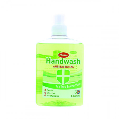 Certex Handwash Antibacterial Tea Tree/Aloe 500ml TOCER002 (Pack of 12)