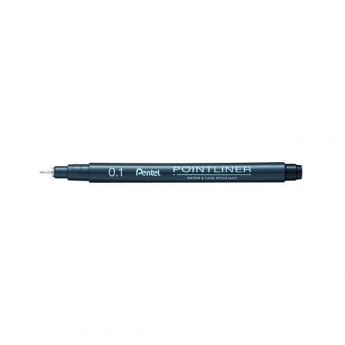 PENTEL P/LINER PIGMT LINE 0.1 BLK 12