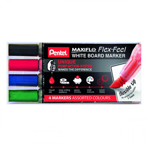 PENTEL MAXIFLO WBRD MARKER PK4