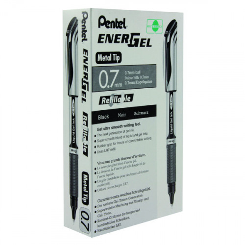 PENTEL METAL TIP ROLLERBALL BLACK