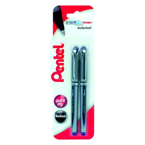 Pentel Energel Plus Twin Blister Black (Pack of 12) XBL27/2-A